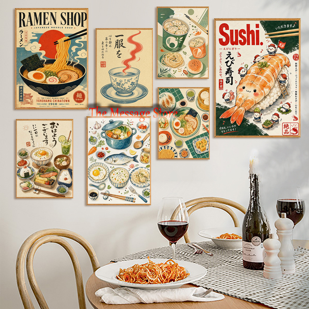 Watercolors Kitchen Still Life - Japanese Food Lifestyle incelemesi ve fiyatı