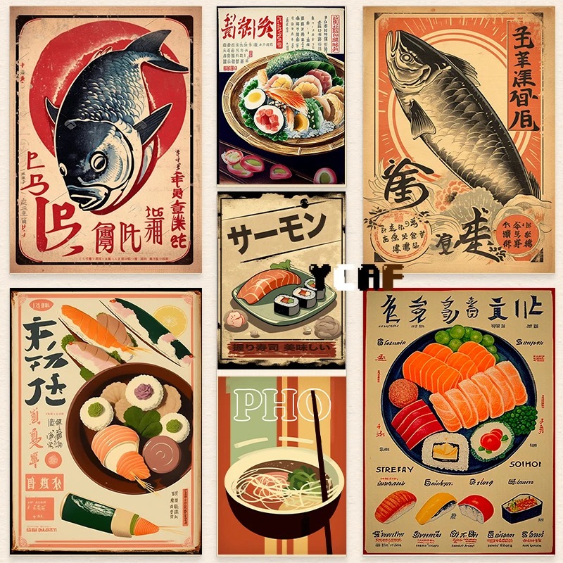 Vintage Japanese Food Poster C - Japanese Food Lifestyle incelemesi ve fiyatı
