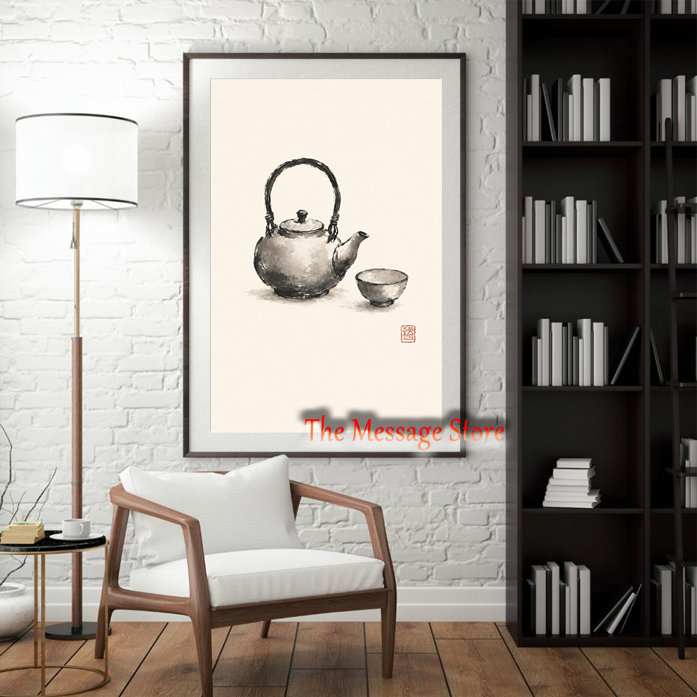 Japanese Teapot Art Minimalist - Japanese Traditional Lifestyle incelemesi ve fiyatı