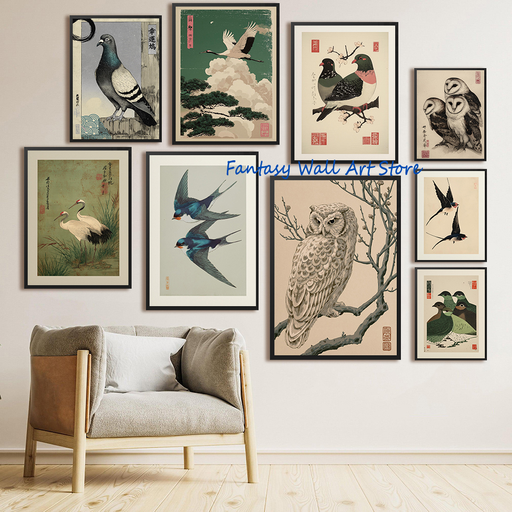 Birds Vintage Asian Traditiona - Japanese Traditional Lifestyle incelemesi ve fiyatı