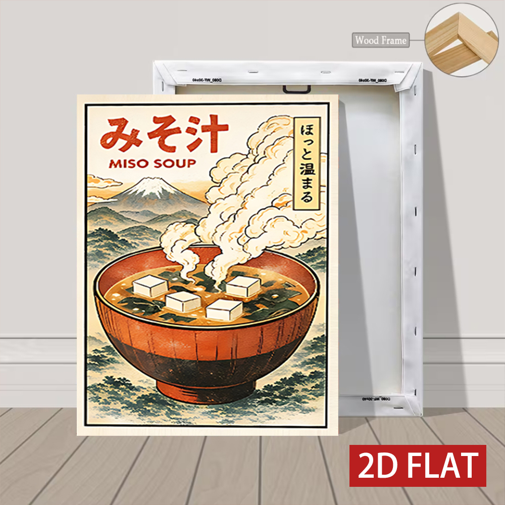 3 Counts Wooden Framed Canvas  - Japanese Food Lifestyle incelemesi ve fiyatı