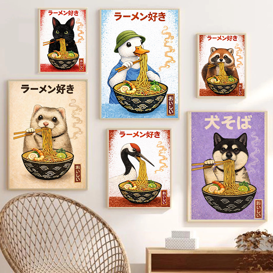 Funny Japanese Food Posters Cu - Japanese Food Lifestyle incelemesi ve fiyatı