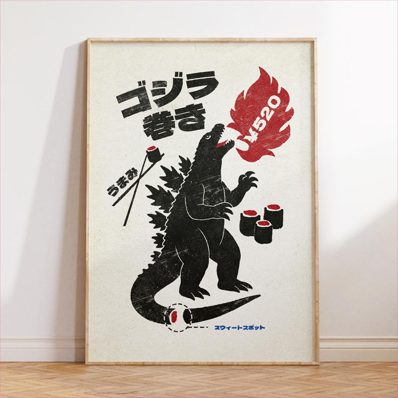 Japan Food Art Poster Retro Ja - Japanese Food Lifestyle incelemesi ve fiyatı