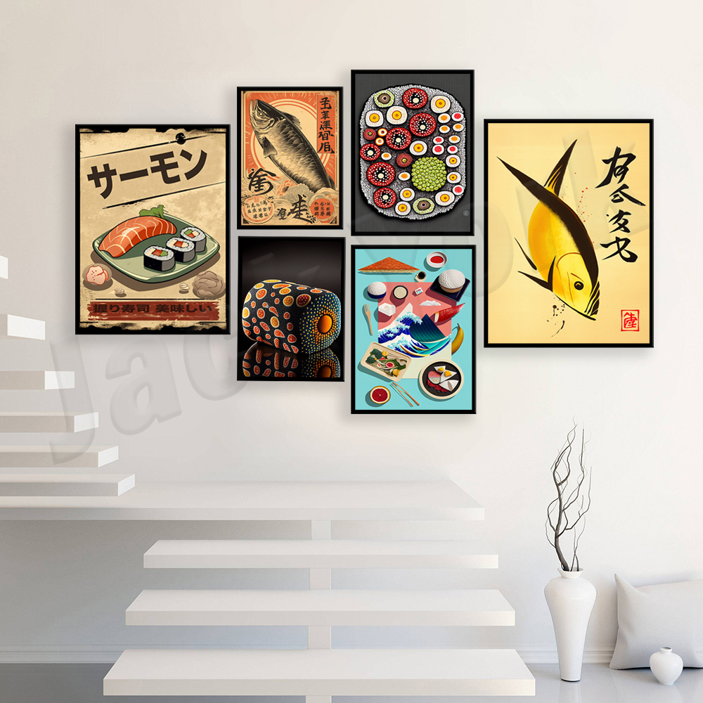 Vintage style Japanese sushi p - Japanese Food Lifestyle incelemesi ve fiyatı