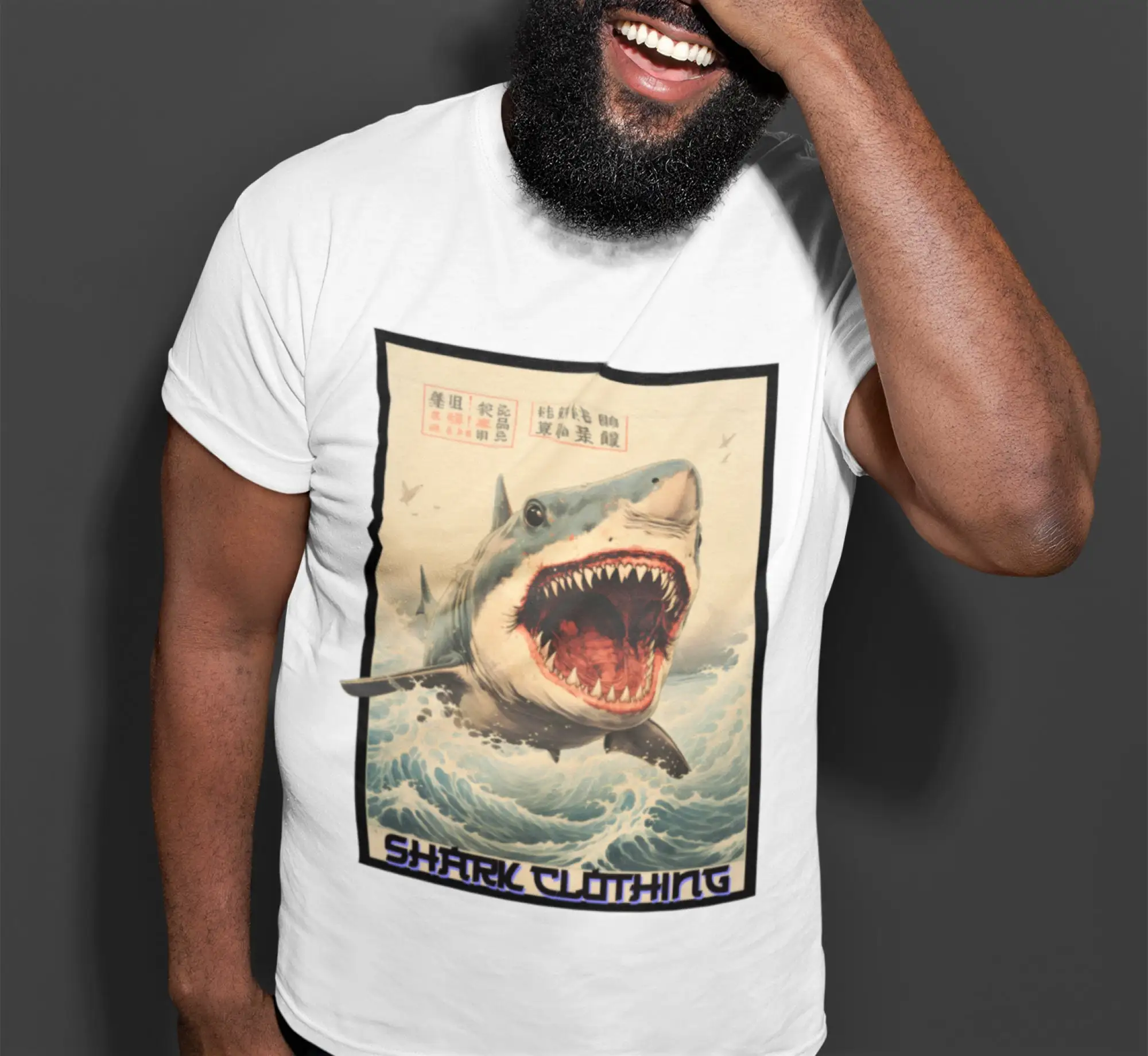 Japanese shark T Shirt Heavy C - Japanese Lifestyle Gifts incelemesi ve fiyatı