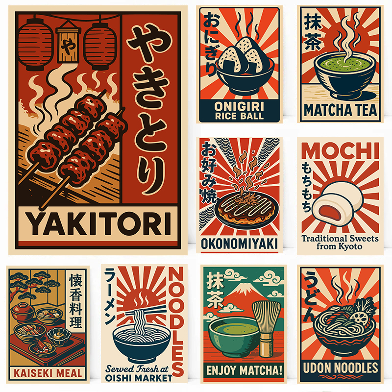 Vintage Style Japanese Food Po - Japanese Traditional Lifestyle incelemesi ve fiyatı