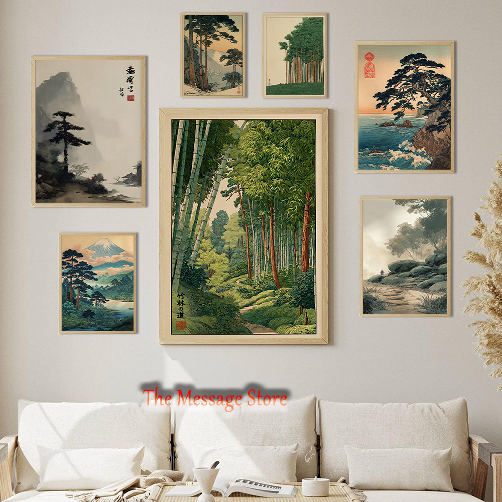 Vintage Japanese Forest Pine T - Japanese Traditional Lifestyle incelemesi ve fiyatı