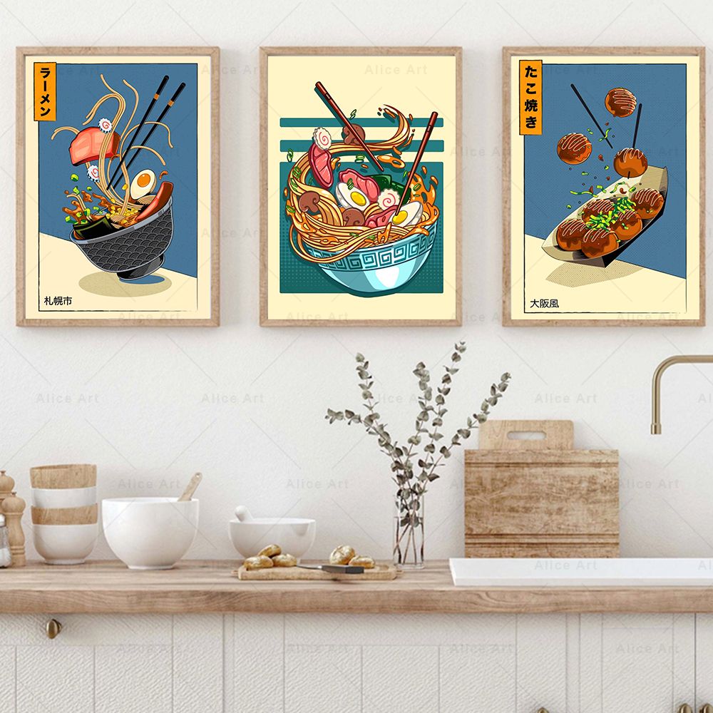 Japanese Style Poster Kitchen  - Japanese Food Lifestyle incelemesi ve fiyatı